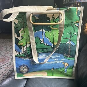 Professional golfers Association of America canvas tote signed by DT Kent-0876